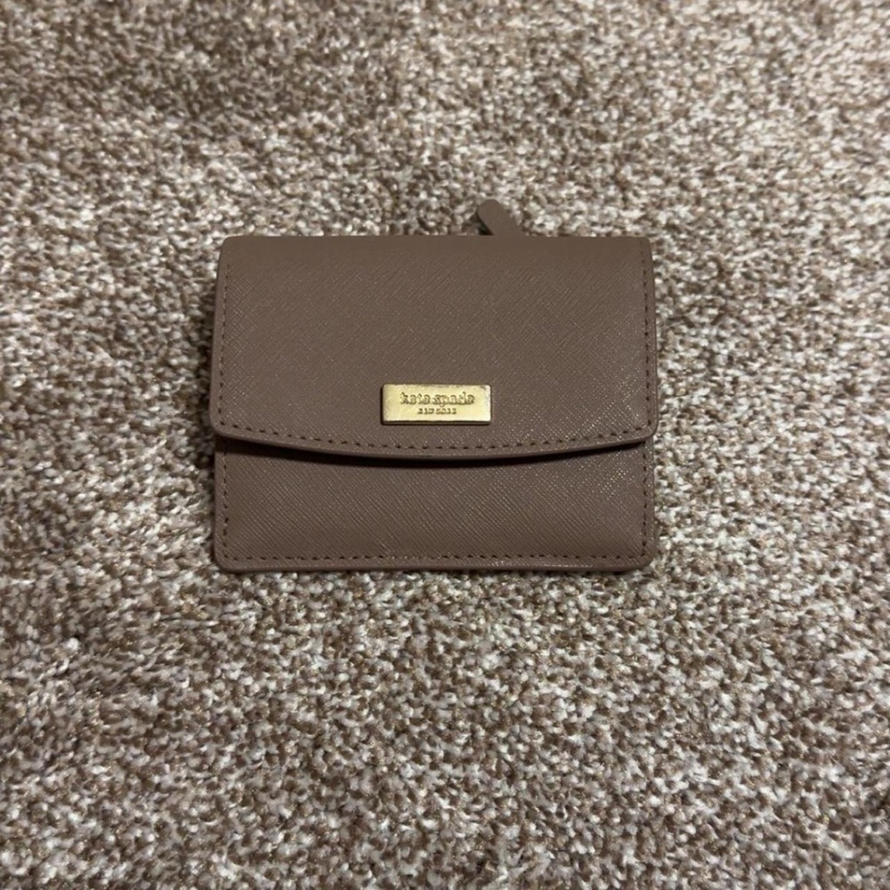 Kate Spade Tan Wallet with Gold Accent
